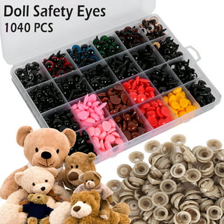 MTFun 500pcs Plastic Safety Eyes and Noses, Craft Doll Eyes, Black Safty  Eyes for Amigurumi, Puppet, Plush Animal and Teddy Bear 