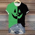 thumbnail image 2 of Godom Halloween Shirts for Women Graphic Letter Print T Shirt Short Sleeve Tees Tops, 2 of 7