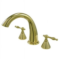 Elements Of Design Es2362nl Double Handle Widespread Deck Mounted Roman Tub Filler - Brass