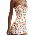 thumbnail image 1 of Gvmfive Women Summer Spaghetti Strap Floral Mini Dress Party Bodycon Dresses Plus Size, 1 of 2