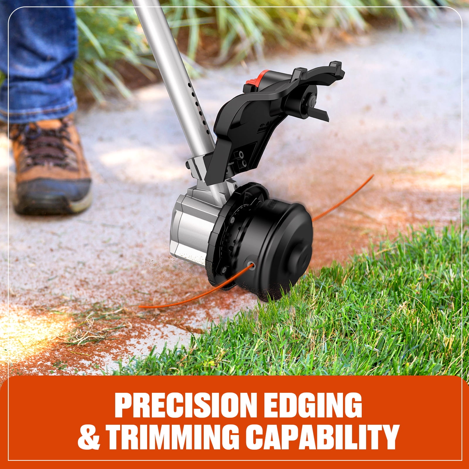 SENIX 58V Brushless Weed Eater, 11”-13” Variable Length String Trimmer, 360° Adjustable Handle, Battery & Charger Included, GTSX5-M