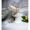 thumbnail image 2 of Ceramic Mini Wedding Couple Figurine 2.6x2x3.75 Gift Favor, 2 of 3