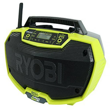 Ryobi P746 One+ 18-Volt Lithium Ion / AC Dual-Powered AM/FM Stereo System with USB and Bluetooth Technology (Battery, Charger, and Extension Cord Not Included / Radio