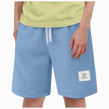 KPOPLK Toddler Baby Boy Shorts Cotton Graphic Print Summer Clothes for Kids 12M-8T Size 3-4 Years Blue