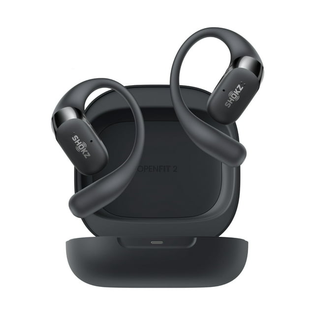 Auriculares inalámbricos abiertos SHOKZ OpenFit 2 con micrófono negros