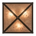 thumbnail image 5 of Meyda Tiffany 166369 Loon 3 Light 20" Wide Semi-Flush Square Ceiling Fixture - Bronze, 5 of 7