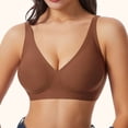 thumbnail image 4 of SPZTSX Women's Deep V Plunge Wireless Bra - Seamless No Underwire Push Up T-Shirt Bralette, 4 of 7