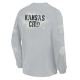 thumbnail image 5 of Men's Fanatics Gray Kansas City Chiefs Oversized Type Play Long Sleeve T-Shirt, 5 of 5