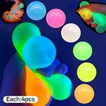 GJX 24 Pack Sticky Balls for Ceiling & Wall,Glow in The Dark Balls,Lumiballs