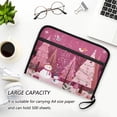 thumbnail image 6 of Accordion File Organizer with Zip Closure 13 Pockets Expanding File Folder Letter A4 Paper Document Organizer for Home Office Pink Christmas Forest, 6 of 7
