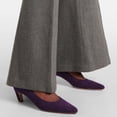 thumbnail image 2 of FSJ Women Comfortable Sturdy kitten Low Heels Pumps Slip On Almond Closed Toe Office Work Wedding Casual Dressy Shoes Size 8 Purple, 2 of 4