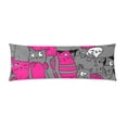 thumbnail image 2 of BSDHOME Gray Cats Body Pillowcase Pillow Cover Pillow Protector Two Sides Printing 20x60 inch, 2 of 2