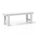 thumbnail image 6 of WestinTrends Ashore Outdoor HDPE 48" Modern Backless Patio Bench, White, 6 of 16