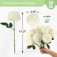 thumbnail image 2 of Artificial Chrysanthemums Flowers Ball Flowers, Fake Mums Flowers White Silk Flowers for Spring Home Decor Indoor Floral Arrangement Table Centerpiece (, White), 2 of 5