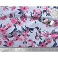 thumbnail image 3 of Soimoi Blue Cotton Duck Fabric Artistic Leaf & Floral Printed Craft Fabric by the Yard 44 Inch Wide, 3 of 3