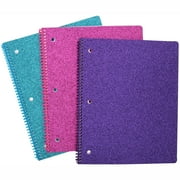 U Style Collections™ 1 Subject Glitter Notebook 80 ct 3 Pack