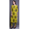 thumbnail image 2 of Bimba Kurtis Droits pour Femmes Longue Robe Kurti Imprimée Haut Indien à Manches 3/4, 2 of 6