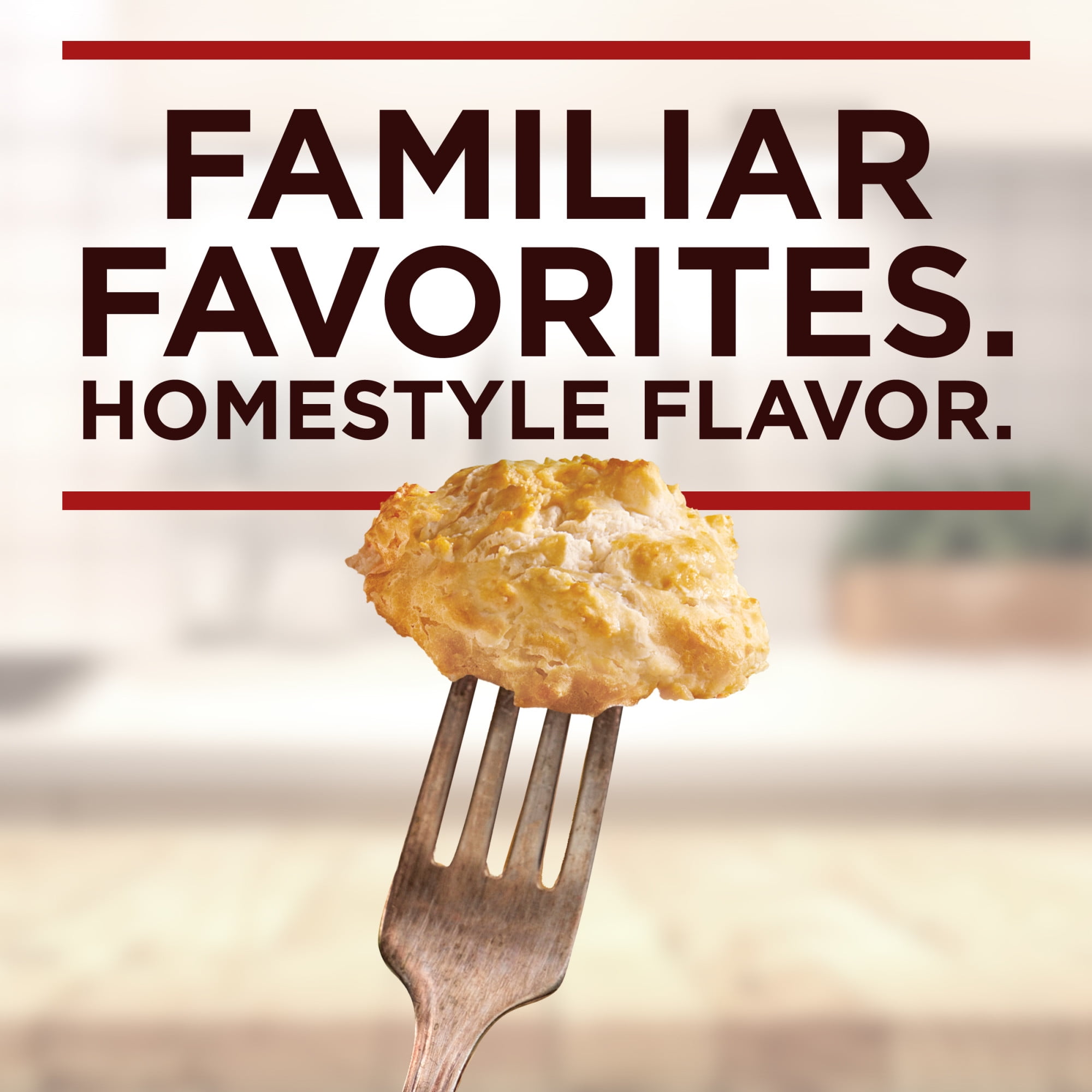 Banquet Homestyle Bakes Country Chicken, Mashed Potatoes and Biscuits, 6g Protein per Serving, Meal Kit, 30.9 oz.