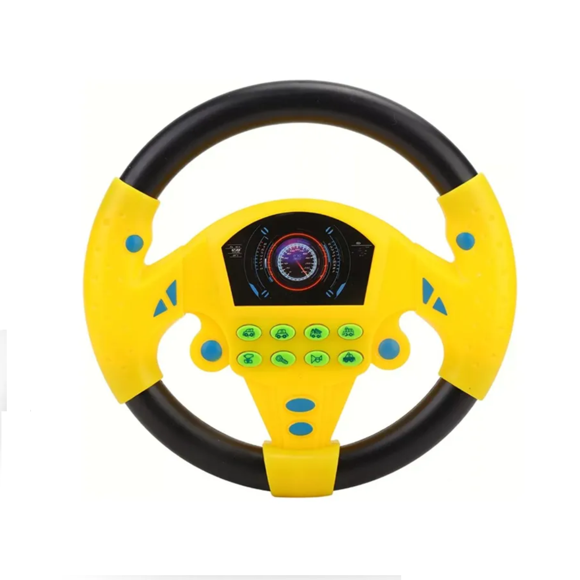 Volante JUGUETE Música 1pz Malubero AMARILLO NEGRO