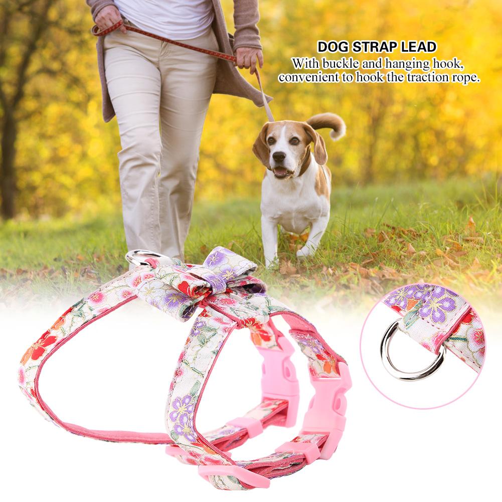 FAGINEY Harnais réglable pour chien, harnais pour chien Bowknot 