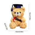 thumbnail image 3 of HengDidi 7.1 Inch Plush Graduate Teddy Bear Commemorative Decor College Celebration Souvenir Home Accent Collectible Gift for Milestones, 3 of 6