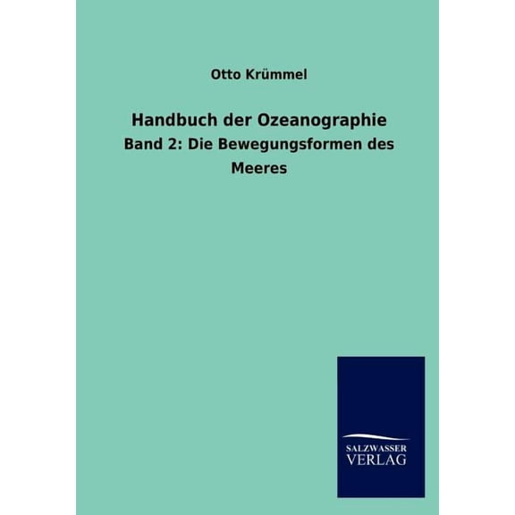 Handbuch der Ozeanographie (Paperback)