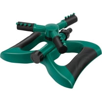 Mangchuang Sprinklers for Yard, 360 Degree Rotation Lawn Sprinkler for Large Area Coverage, 3-Arm Adjustable, Water Sprinkler for Lawn and Garden, Green