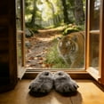 thumbnail image 3 of Cute Fuzzy Animal Paw Slippers Fluffy Animal Claw Slippers Soft Funny Monster House Shoes for Adults Women for Vacation Birthday, 3 of 5