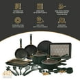 thumbnail image 3 of Thyme & Table 32-Piece Aluminum Cookware Set - Green, 3 of 8
