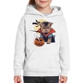 thumbnail image 3 of Awkward Styles Halloween Hoodies for Kids Vampire Morkie Hooded Youth Sweatshirt, 3 of 5