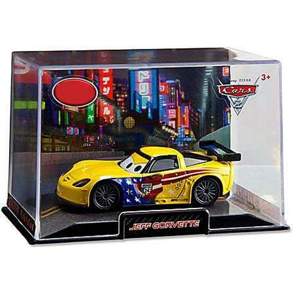 Disney Cars 1:43 Collectors Case Jeff Gorvette Diecast Car