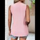 thumbnail image 5 of Camisas Casuales de Verano para Mujer, con Cuello Redondo y Mangas , Color Rosa Talla S, 5 of 7