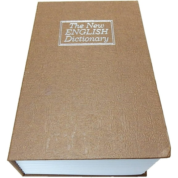 E-ONSALE BookSafe Home Dictionary Diversion Book Safe with Key Lock, Metal (Brown, M)