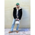 thumbnail image 4 of Female Faux Fur Coat Faux Fur Jacket Long Sleeve Lapel Furry Winter Jackets Parka Short Coat Black L, 4 of 9