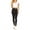 Black, variant on Moa Collection Women's Casual Solid Full Length Leggings Elastic Waistband