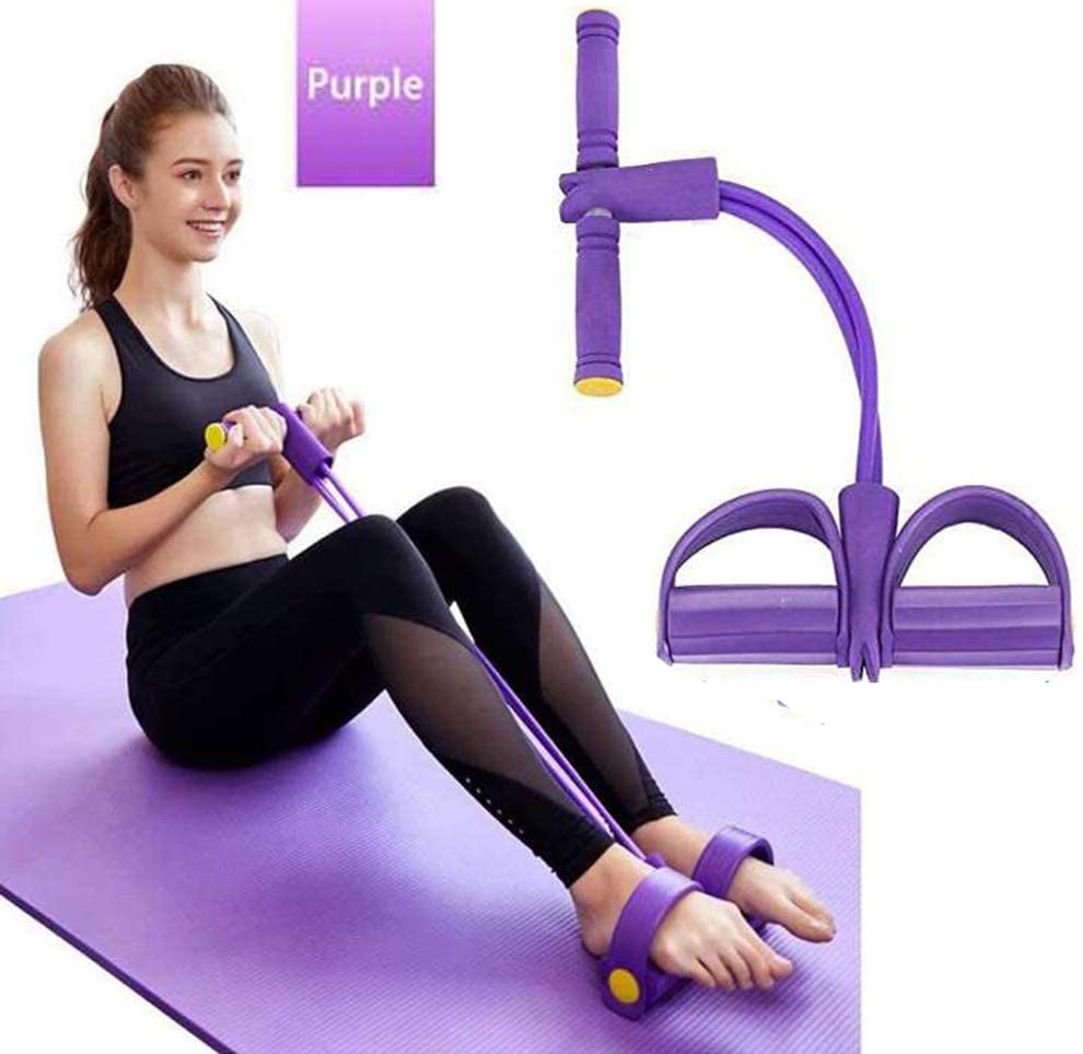 Yoga Foot Pedal Pull Rope Elastic Resistance Bands Fitness Exercise Tubes Sit-up 