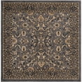 thumbnail image 3 of Unique Loom Sialk Hill Collection Area Rug - Washington (7' 10" Square Gray/Black) Floral Traditional Perfect For Living Room Bed Room Dining Room Office, 3 of 8