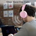 thumbnail image 6 of Bluetooth Headphones Over Ear,Hi-Fi Stereo Sound Stretchable Wireless Bluetooth 5.3 Headset Memory-Protein Earmuffs Over-Ear and On-Ear Bluetooth Headphones Noise Cancelling,Pink, 6 of 6
