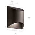thumbnail image 3 of Kichler Wesley 7 1/2" High LED Bronze Outdoor Wall Light, 3 of 5