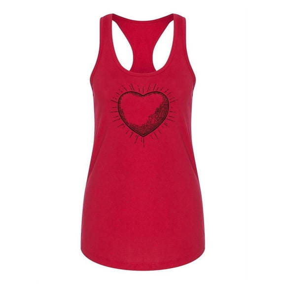 Shining Heart Racerback Tank Women -Image by Shutterstock, Female XX-Large