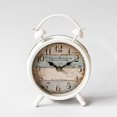 thumbnail image 1 of Old Style Alarm Look White Framed Table Wall Clock, 1 of 2