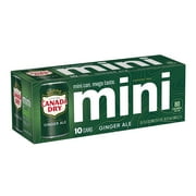 Canada Dry Caffeine Free Ginger Ale Soda Pop, 7.5 fl oz, 10 Pack Cans
