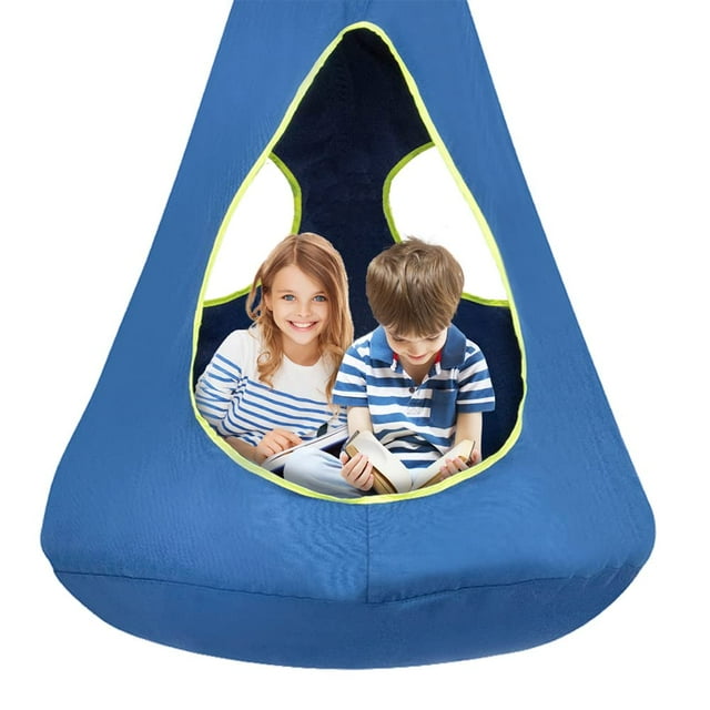 Silla giratoria SUCHDECO, hamaca tipo nido para niños con carpa desmontable