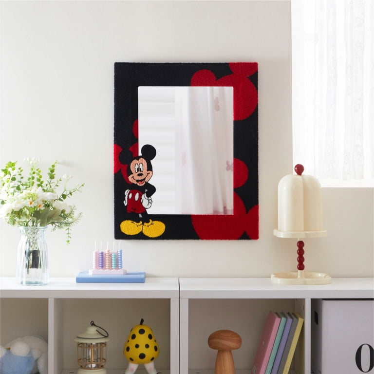 Disney Wall Mirror, Mickey Mouse Tufted Design, 18