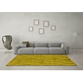 thumbnail image 3 of Ahgly Company Machine Washable Indoor Rectangle Oriental Yellow Industrial Area Rugs, 6' x 9', 3 of 4