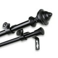 thumbnail image 3 of Domovina 5/8” and 5/8” Adjustable Double Curtain Rod Set, 30”-84”, 3 of 3