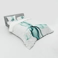 thumbnail image 3 of Ambesonne Nature Bedding Set 3 Pcs, Modern Flower X-Ray, Twin, Teal White, 3 of 3