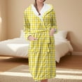 thumbnail image 2 of Women's Fleece Plush Robe Long Warm Plush Bathrobe Loungewear Jacket Printed Comfort Robe, 2 of 5