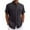 Black, variant on Yiaimeir Men'S Casual Loose Fitting Short Sleeved Printed Shirt Fashion Standing Collar Top，Size M-3XL
