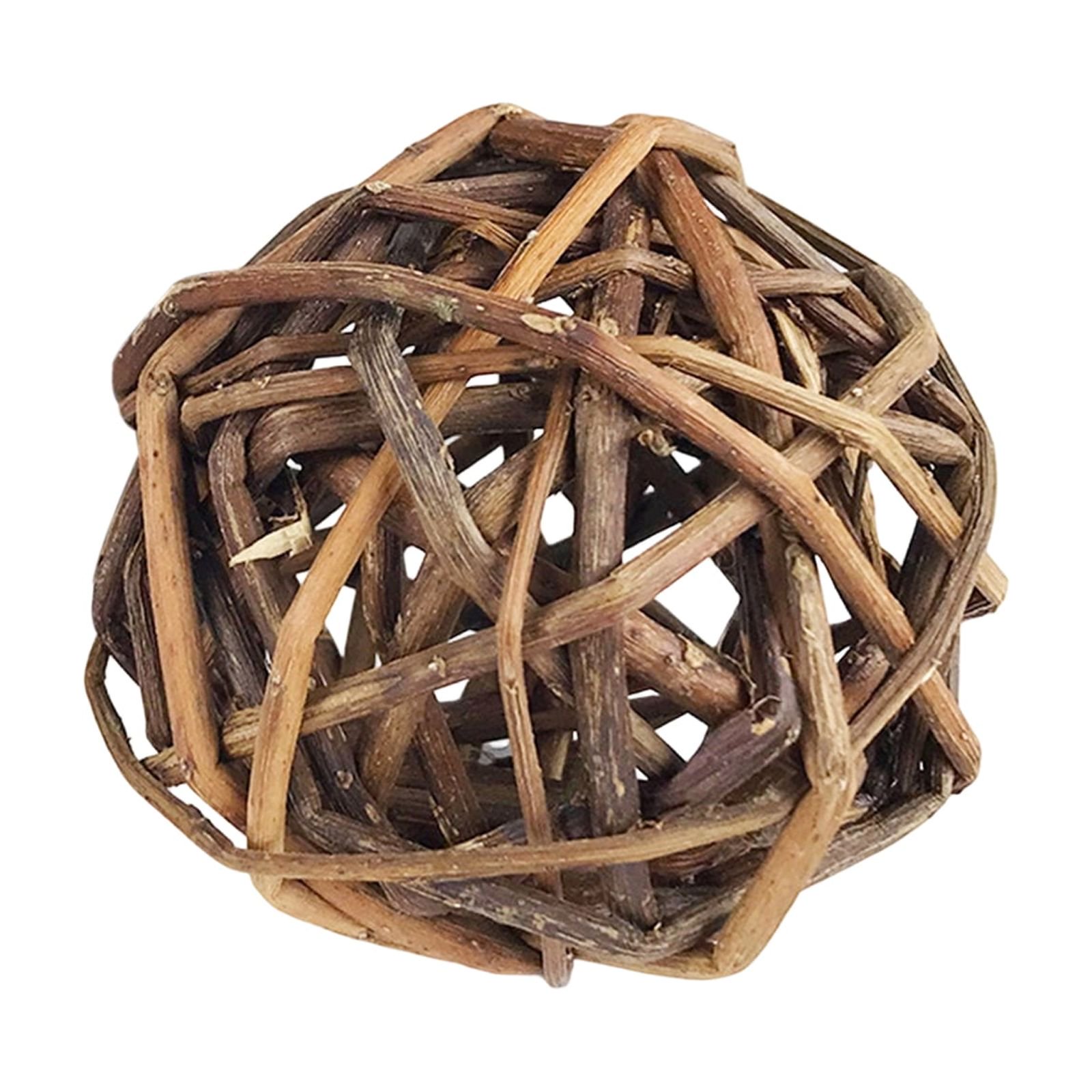 Handwoven Grass Chewing Ball for Bunny, Guinea Pig & Chinchilla, Natural Chew Toy to Ease Boredom, Small Animal Grinding Ball